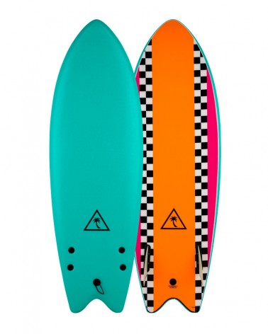 Tabla softboard CATCH SURF 5´6" Heritage Retro Fish - Twin Fin - Verde