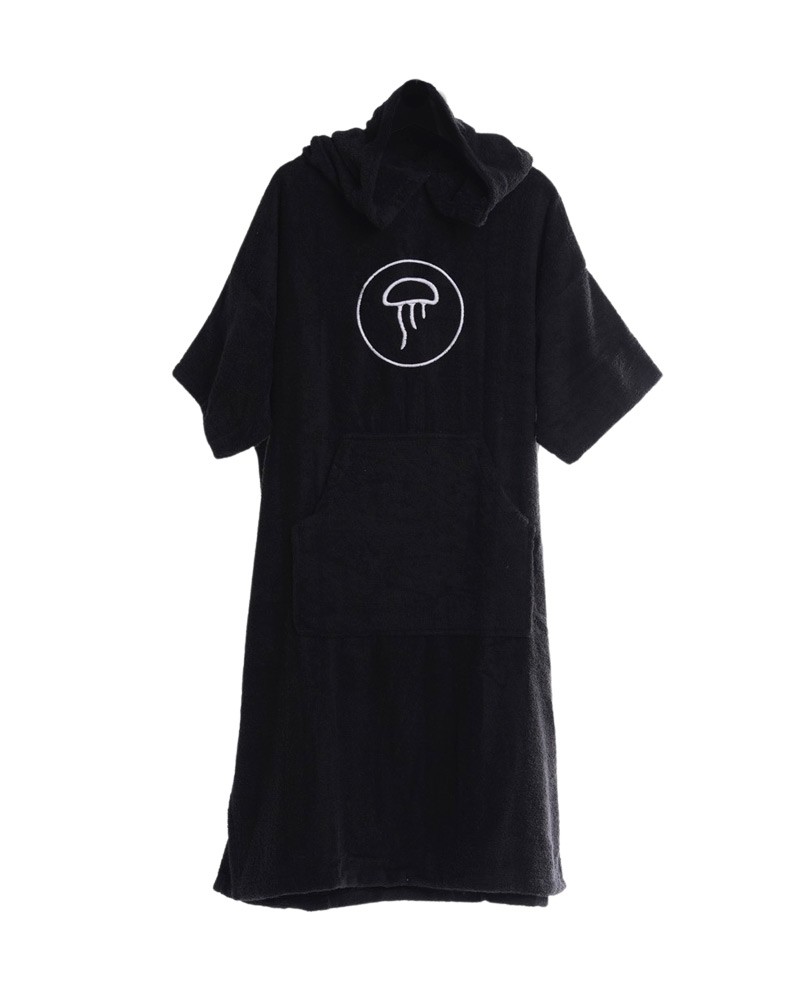 Poncho toalla MEDUXA Algodón - Negro & Blanco