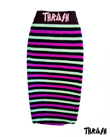 Funda THRASH bodyboard toalla / calcetín - Verde & Morado
