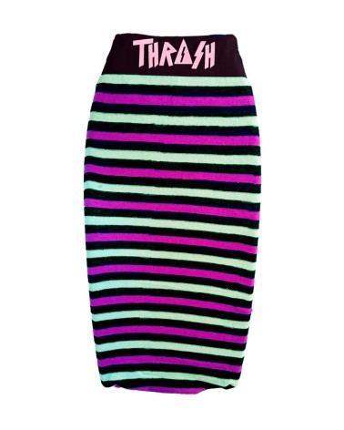 Funda THRASH bodyboard toalla / calcetín - Verde & Morado