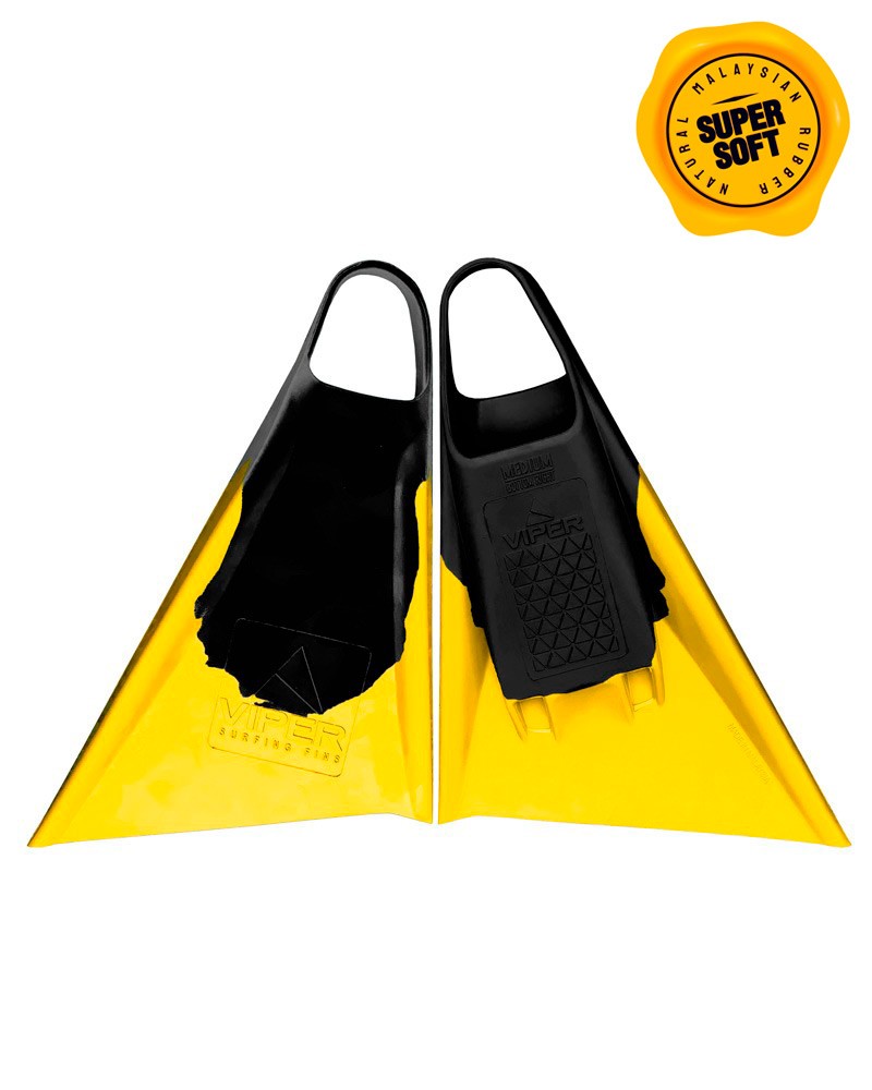 Aletas VIPER DELTA ICONS - Negro & Amarillo - Super Soft