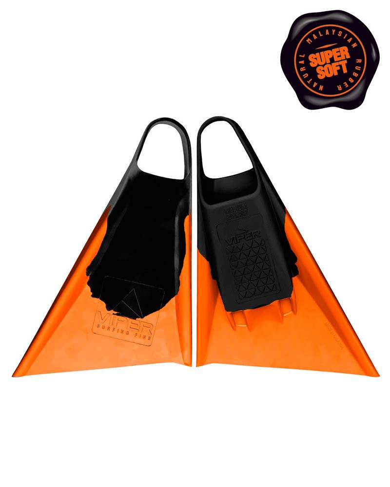 Aletas VIPER DELTA ICONS - Negro & Naranja - Super Soft