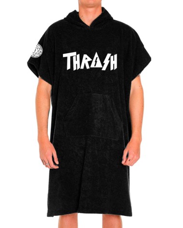Poncho toalla THRASH - Negro & Blanco