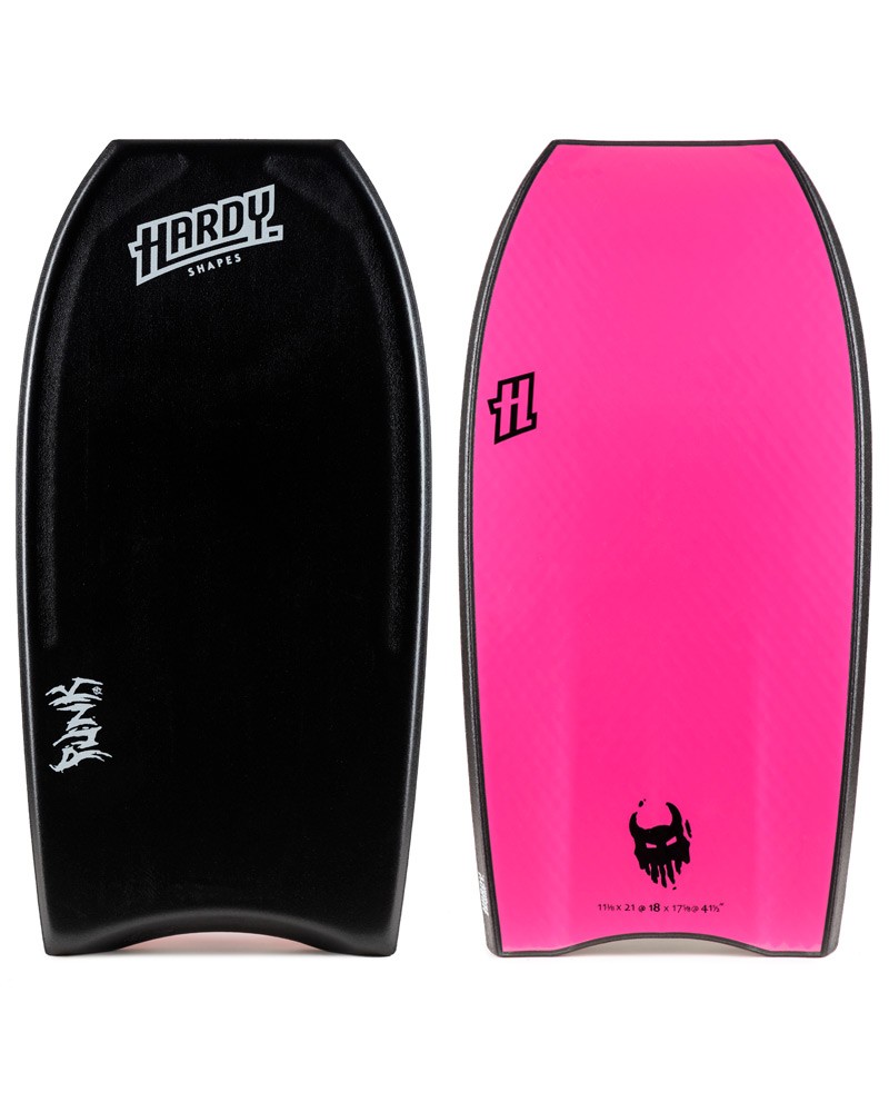 Bodyboard HARDY SHAPES Punk Anarchy Mini Quad PP - Negro